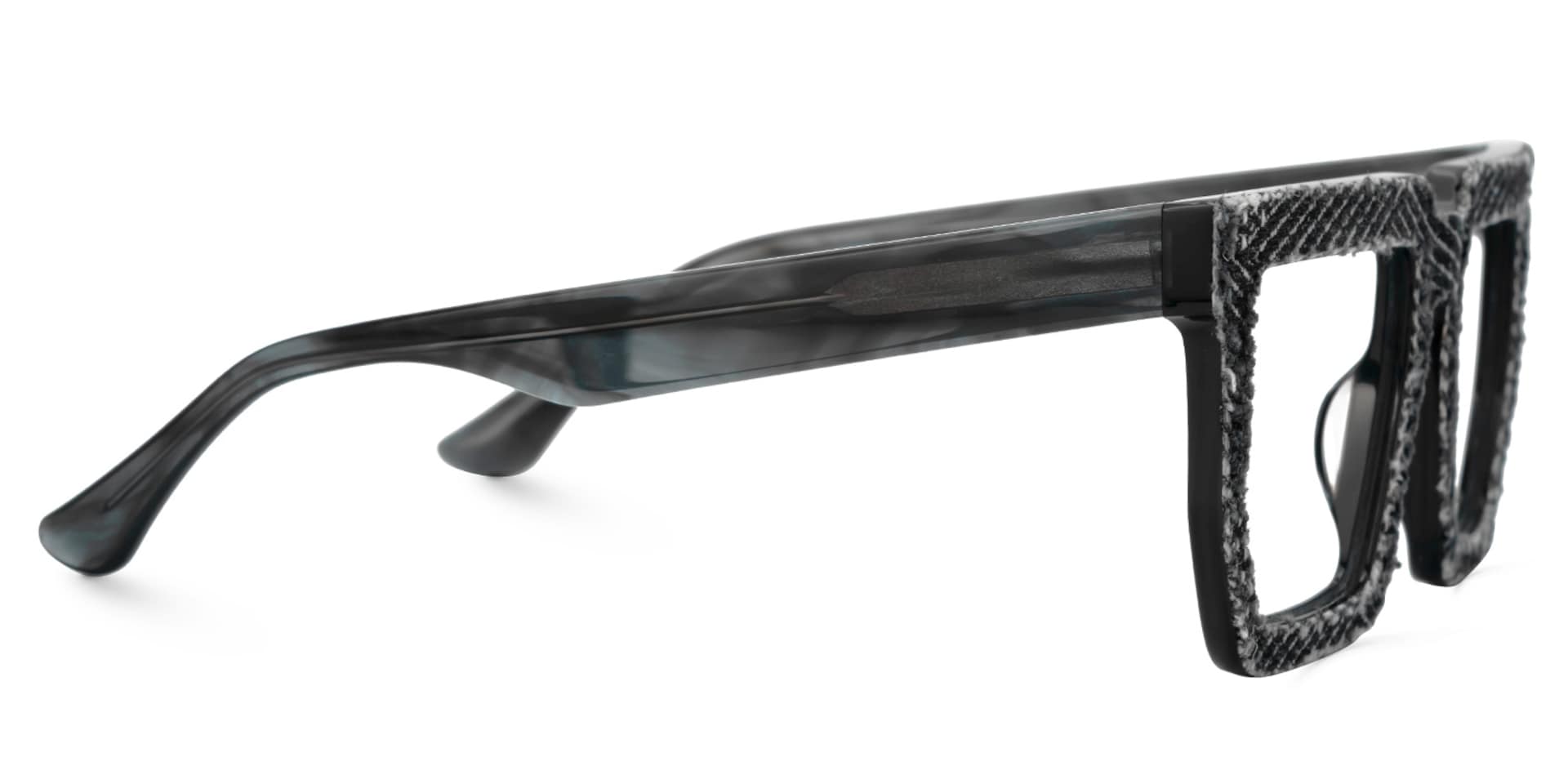 Rectangle Daniela Denim Black Glasses Deals | Zeelool2