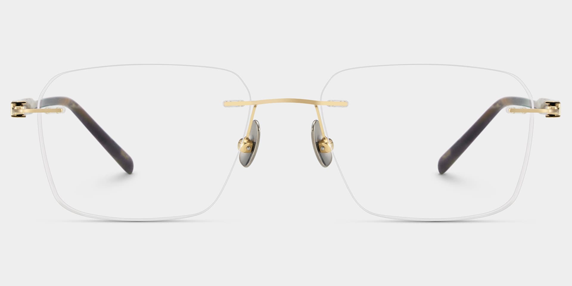 Claire Rectangle Gold Frame Eyeglasses for Man| ZEELOOL2