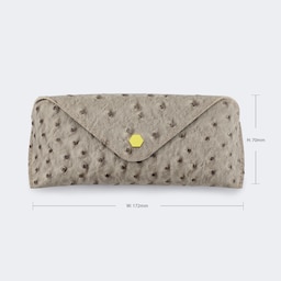 Ostrich Pattern Khaki Eyeglasses Bag3
