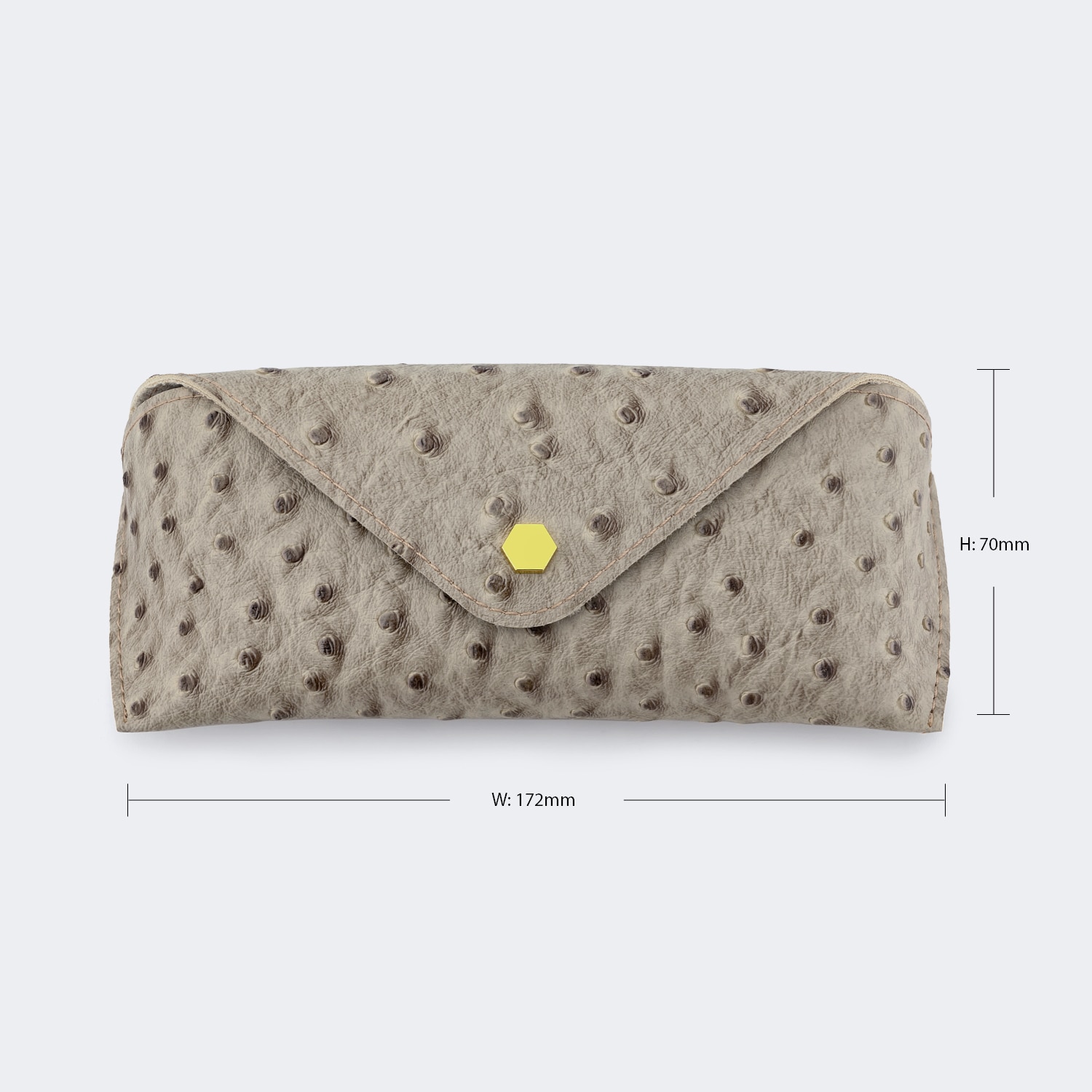 Ostrich Pattern Khaki Eyeglasses Bag3