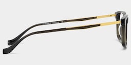 Cozy Rectangle Black Glasses7