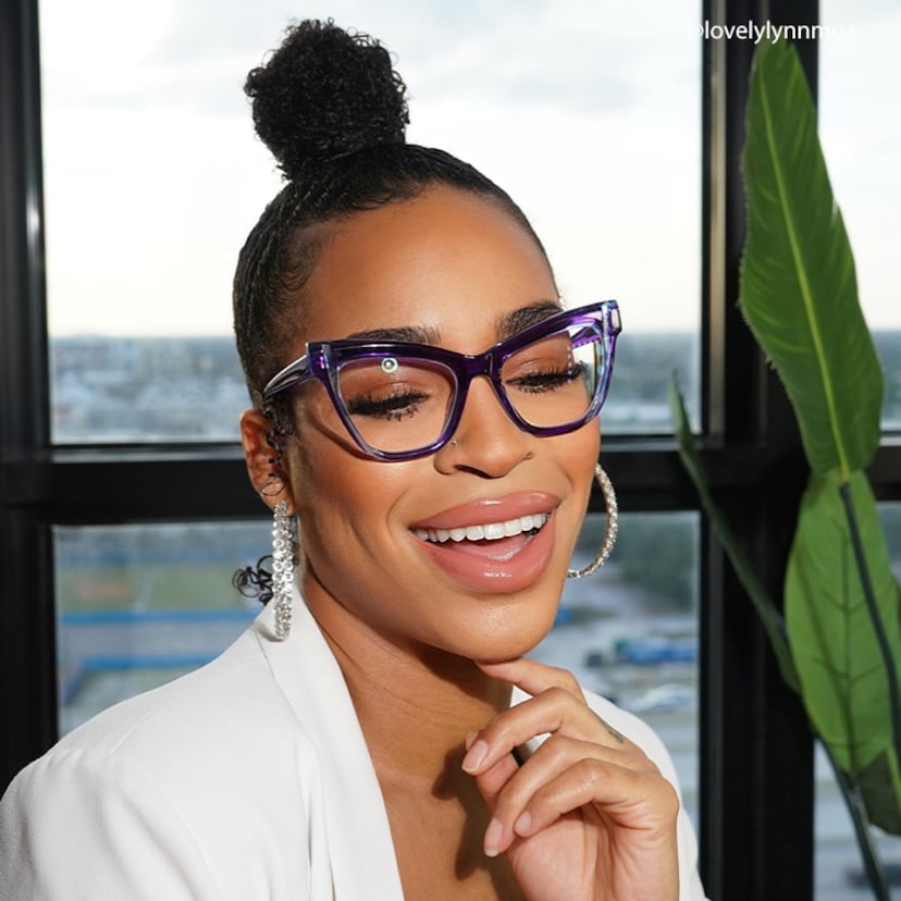 Saucie Cateye Purple Glasses