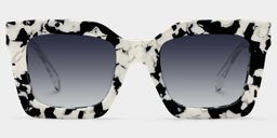 Megan Cow print Square Glasses0