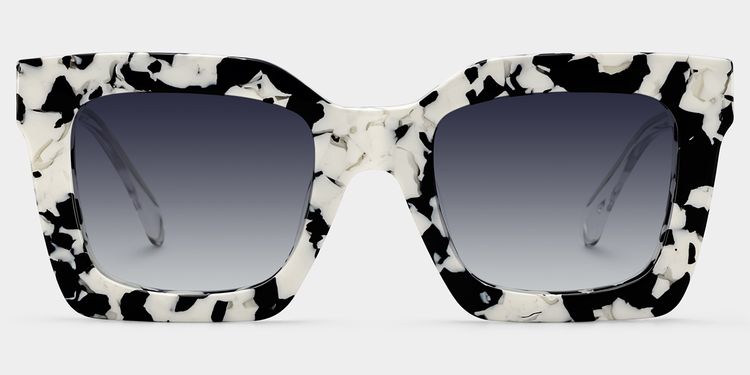 Megan Cow print Square Glasses
