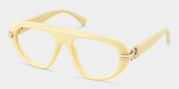 Aveline Creamy White Aviator Glasses2