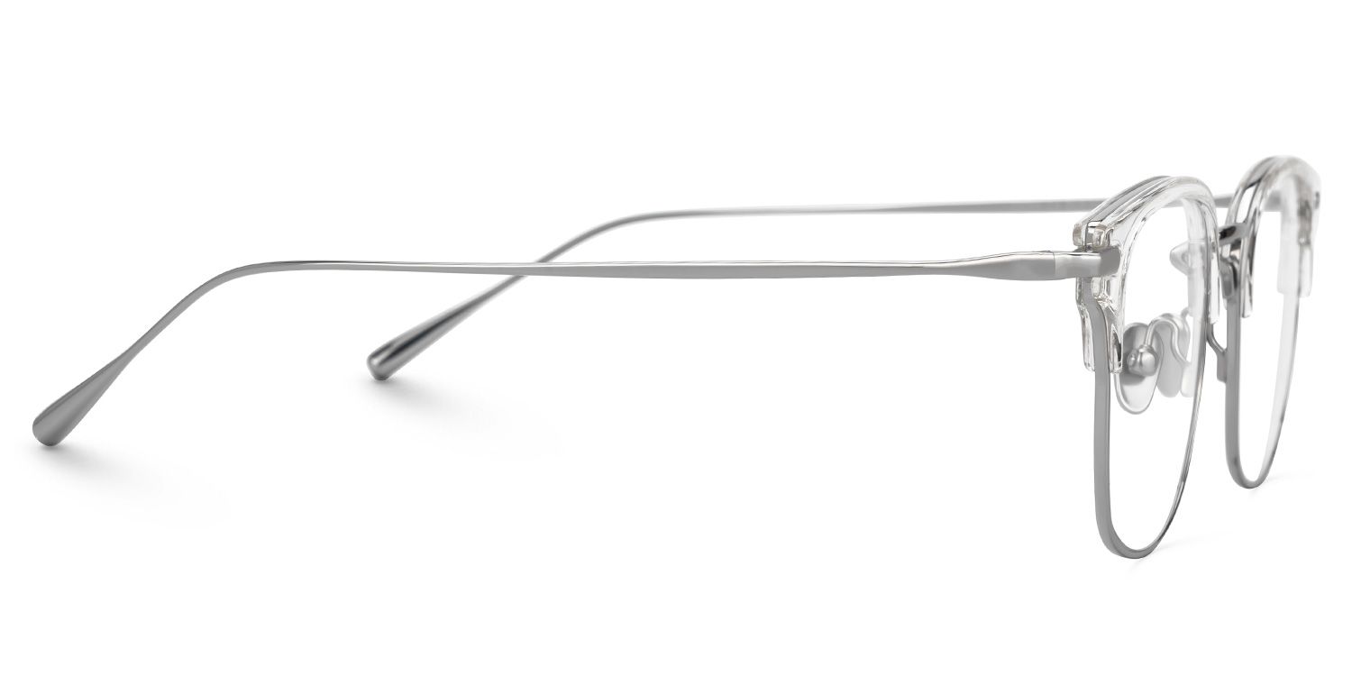 Mecca Clear Eyeglasses with Browline Shape | Zeelool Optical2