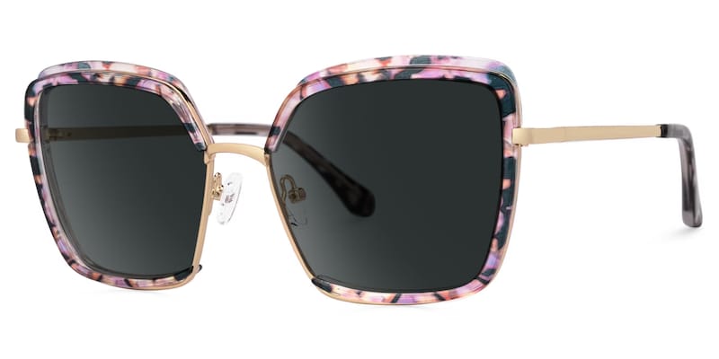 Cordaro Square Pink-Floral Glasses