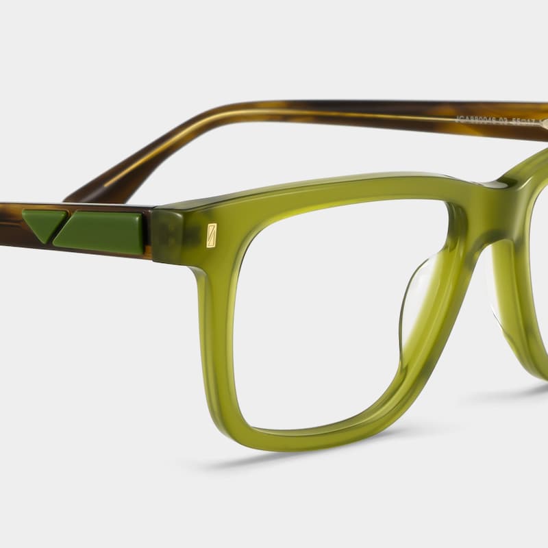 Rectangle Green Eyeglasses- Travis Acetate Frame Glasses5