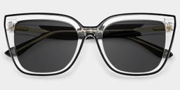 Mirta Square Black-Clear Glasses1