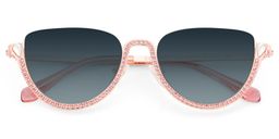 Sparkle Cateye Pink Sunglasses1