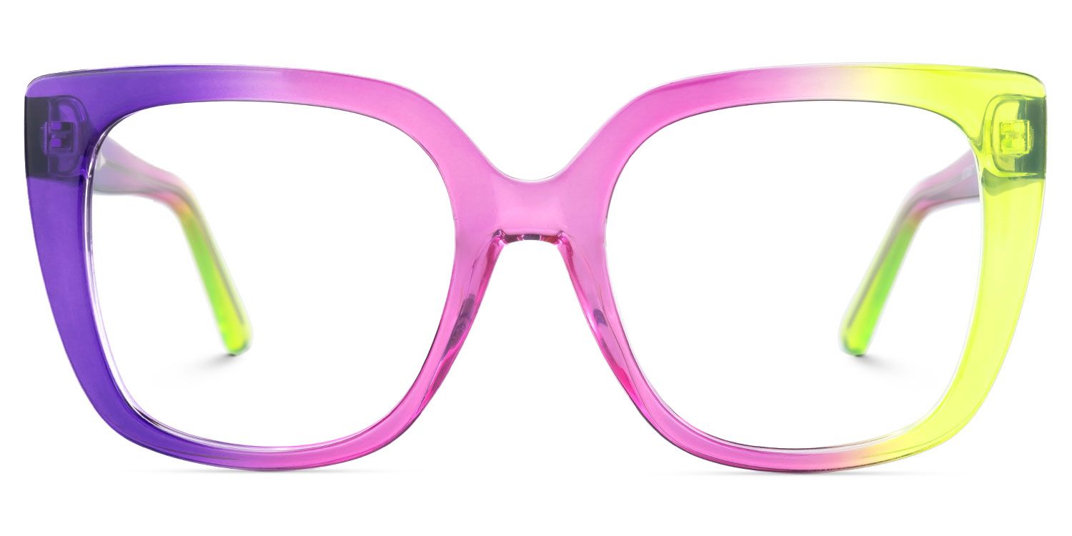 Carrero Square Eyeglasses with Bright-Multicolor Frame0