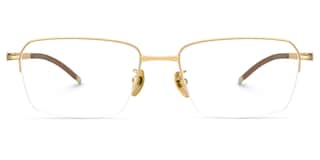 Swerry Rectangle Gold Glasses1