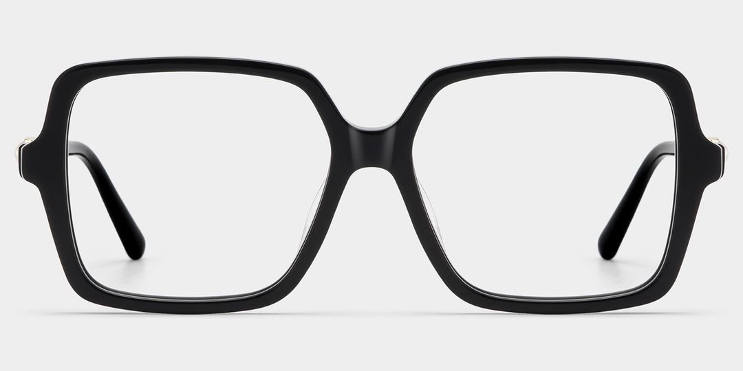Elena Black Square Glasses