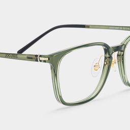 Lily Rectangle Green Glasses5