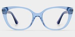 Charlotte Blue Cat eye Glasses0