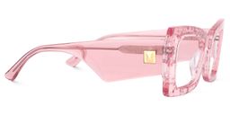 Mitia Pink Rectangle Glasses2