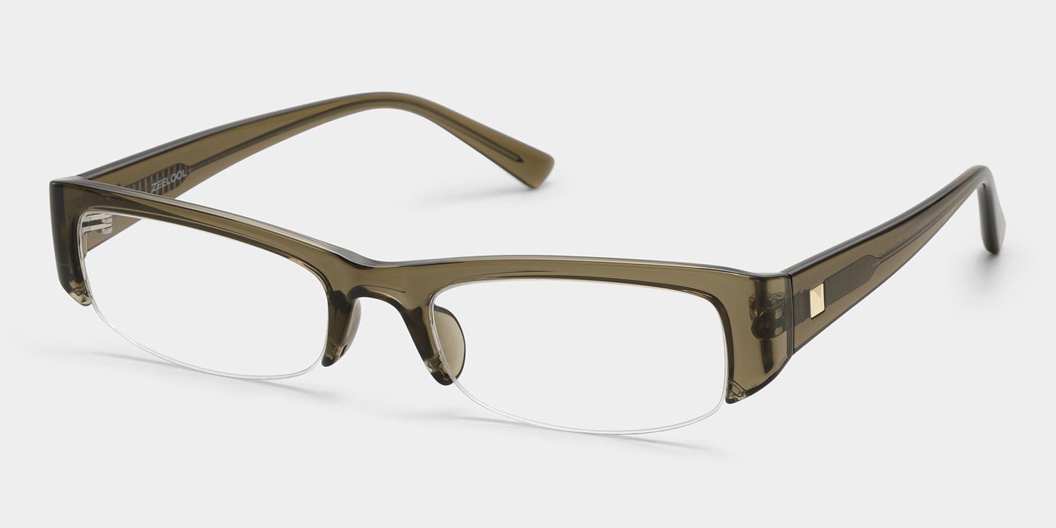 Trevor Clear Brown Rectangle Glasses for Teenager | ZEELOOL3