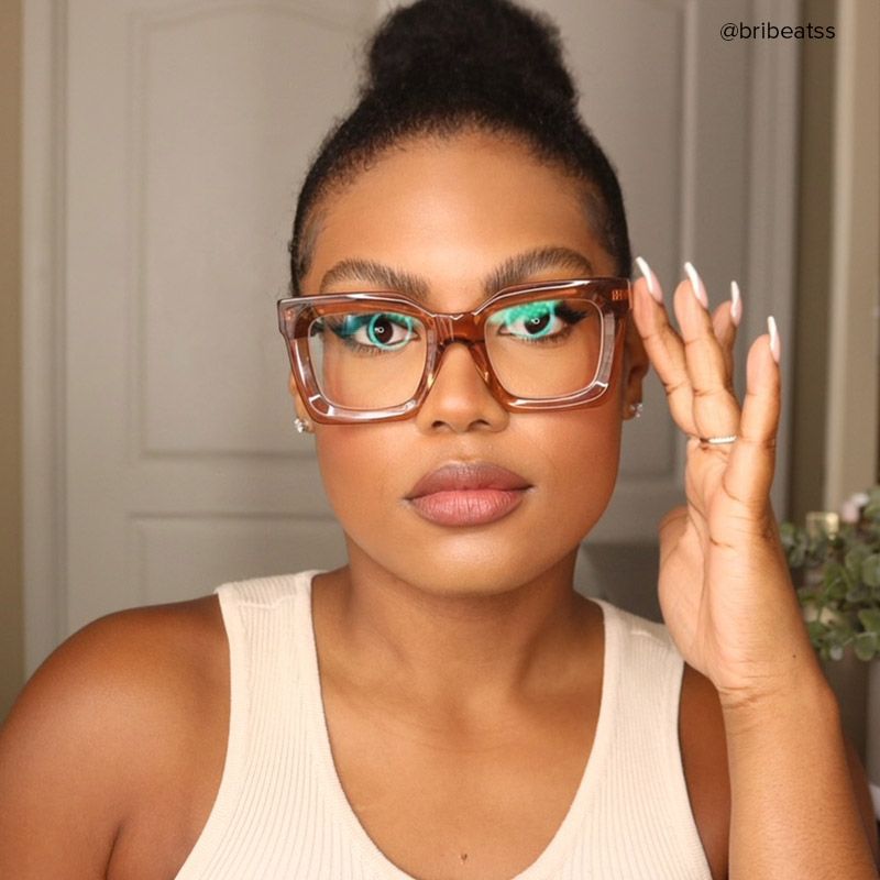 Lobo Square Beige Eyeglasses & Glasses Frames10