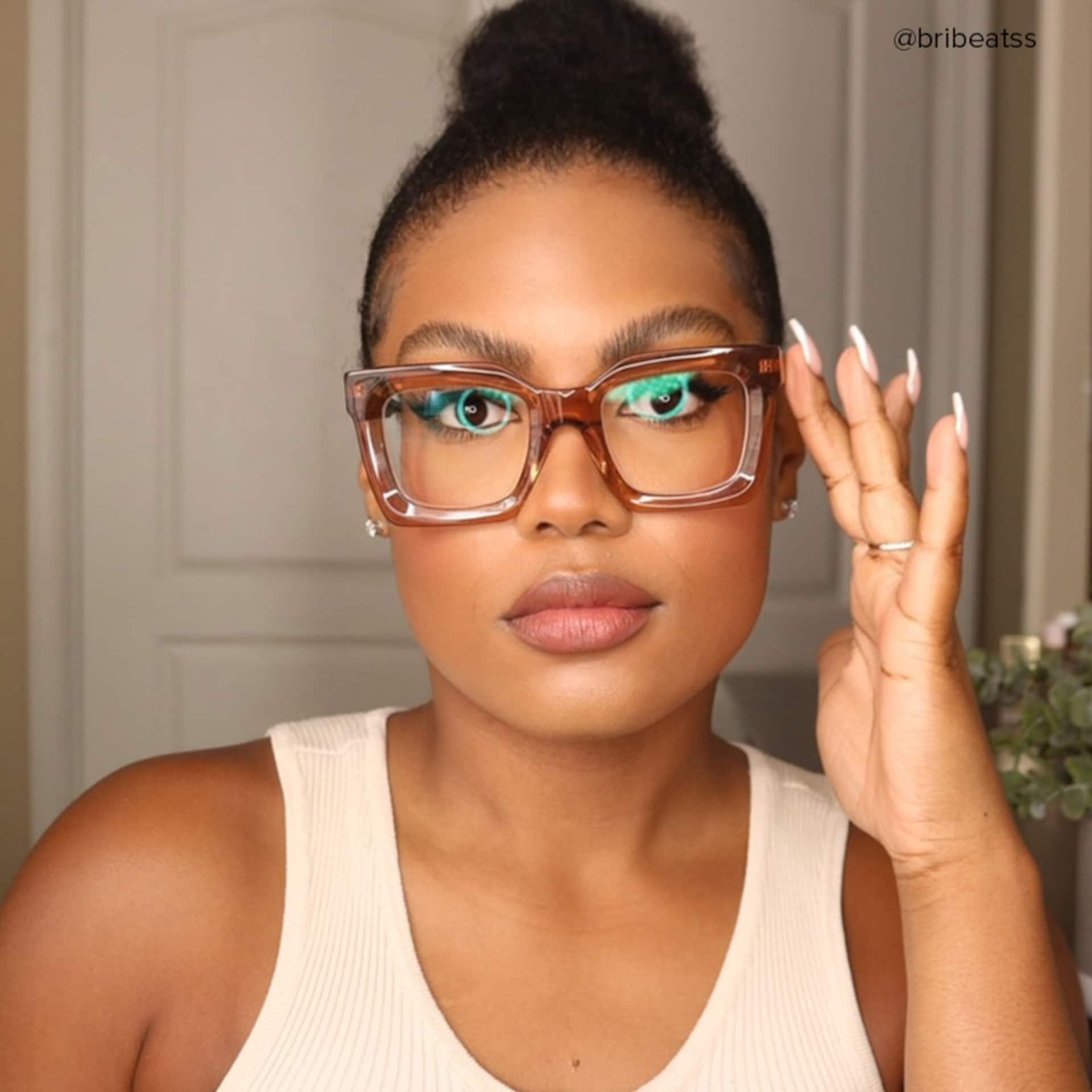 Lobo Square Champagne Eyeglasses & Glasses Frames10