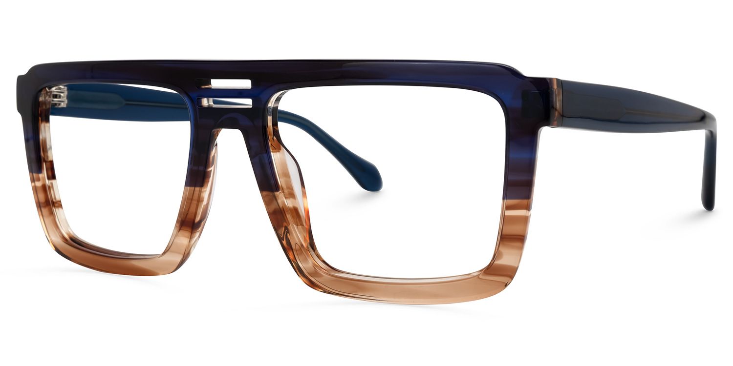 Yamilex Square Two-Tone Glasses | Zeelool Glasses1