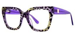 Ruby Square Snake Print Glasses1
