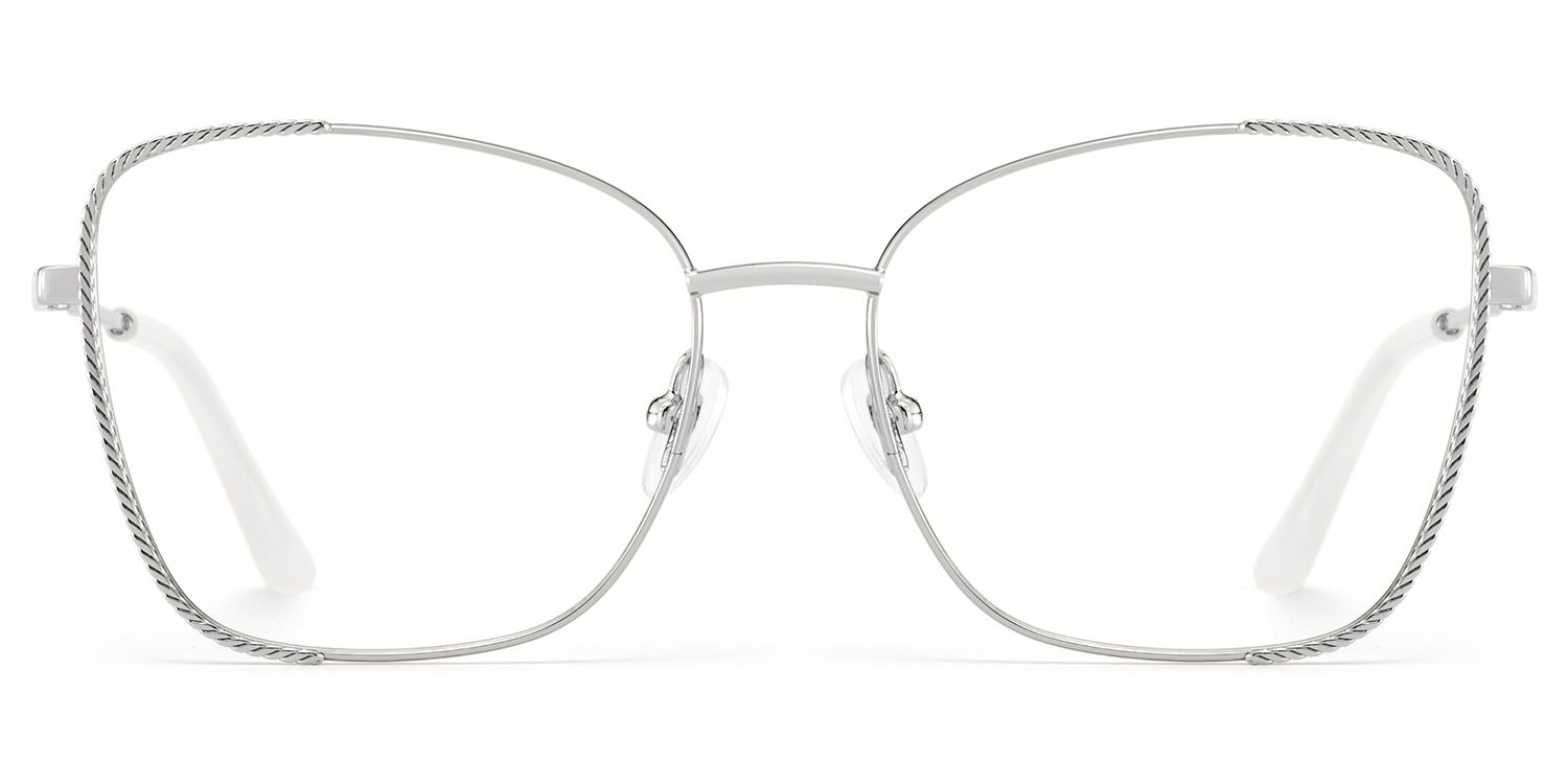 Kai Eyeglasses in Butterfly Silver Frame | Zeelool0