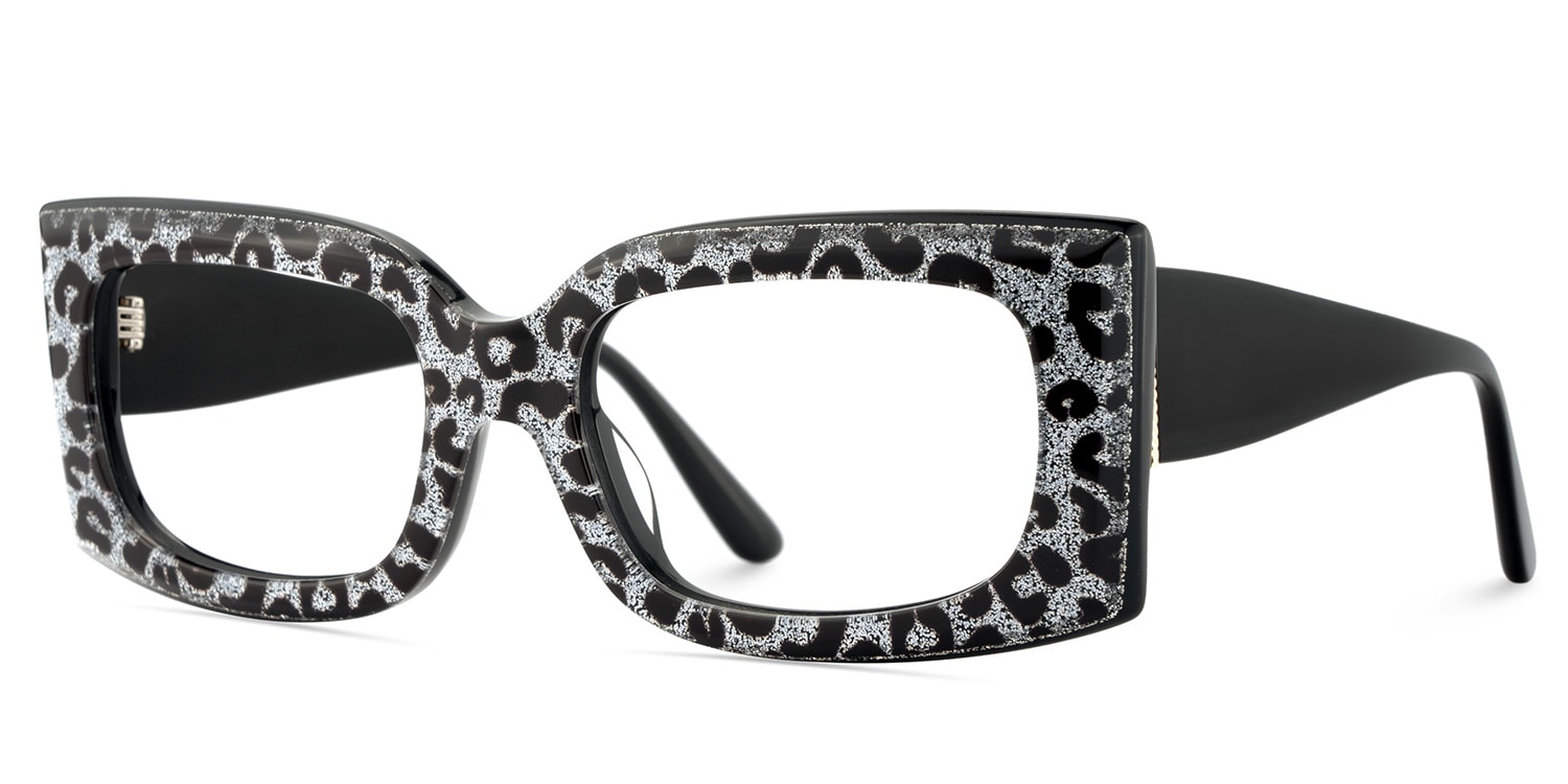 Orduno Rectangle Gray Leopard Glasses3