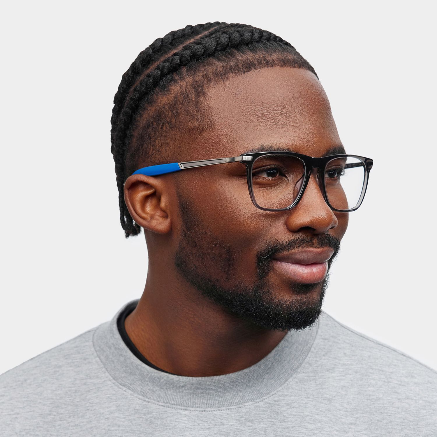 Stable Gray Frame Glasses with Rectangle Frame Online | ZEELOOL1