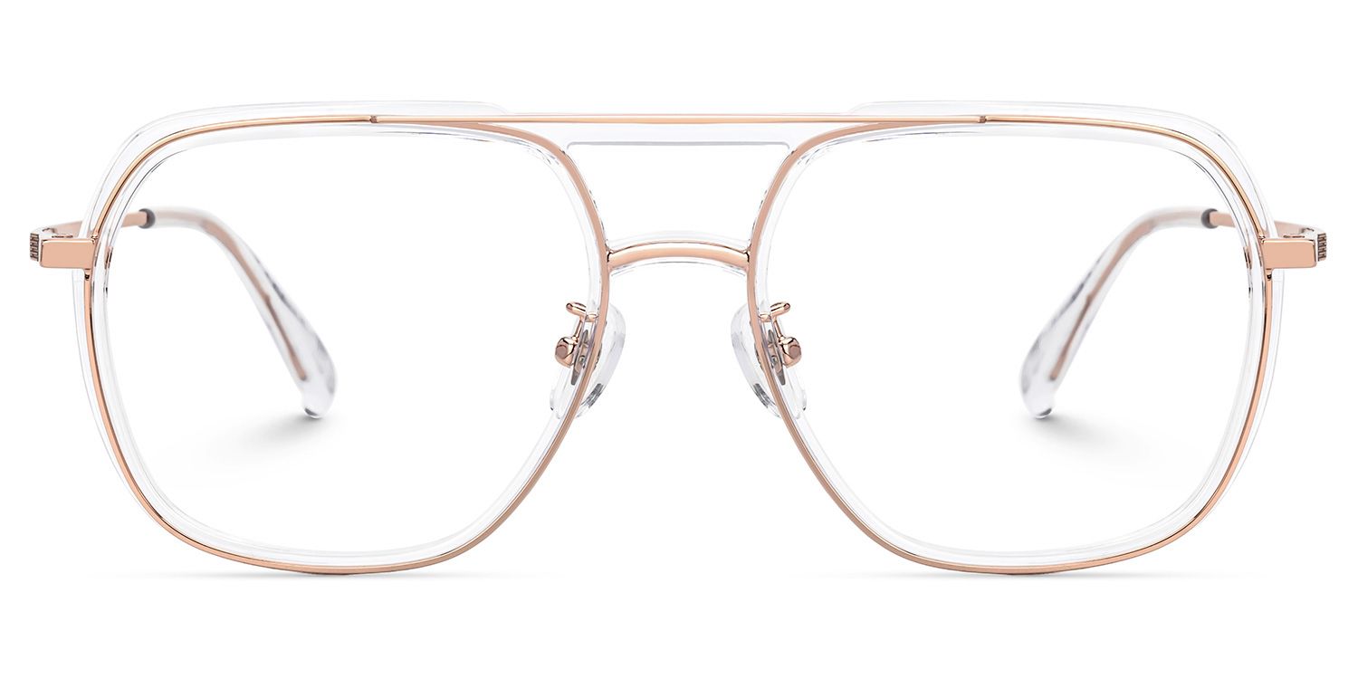 Clear Vergie Aviator Frame Eyeglasses | Zeelool0
