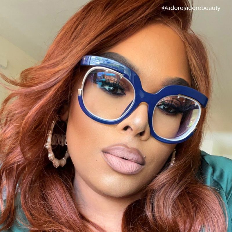 Darice Round Dark-Blue Eyeglasses | Zeelool Optical7