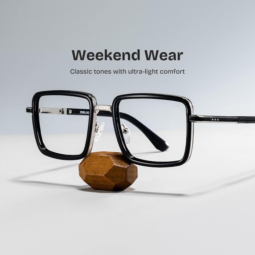 Hunter Square Black Glasses