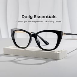 Harlow Black Butterfly Glasses0
