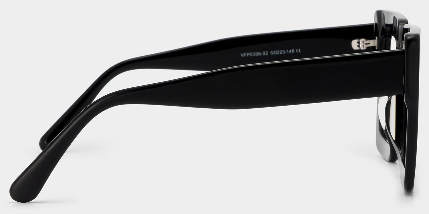 Brandon Square Black Frames and Prescription Glasses4
