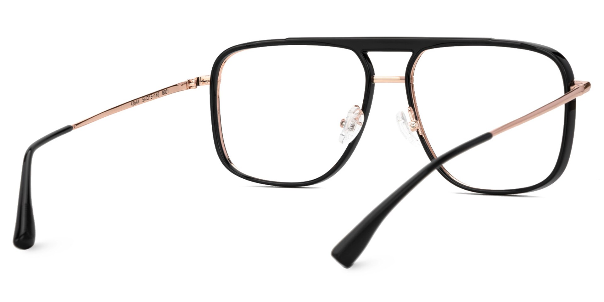 Caudle Black Eyeglasses with Aviator Design3