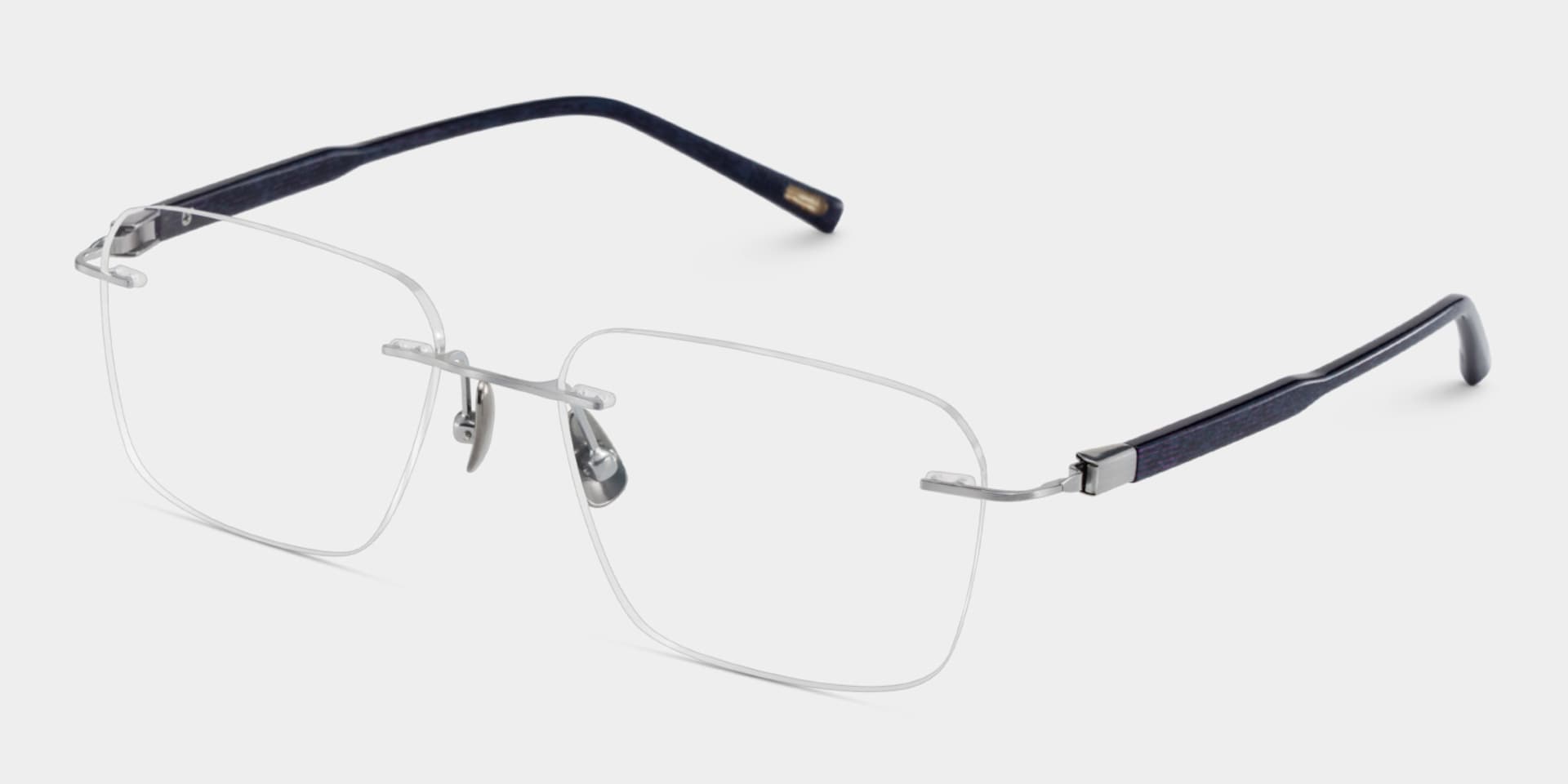 Claire Rectangle Silver Frame Eyeglasses for Man| ZEELOOL4