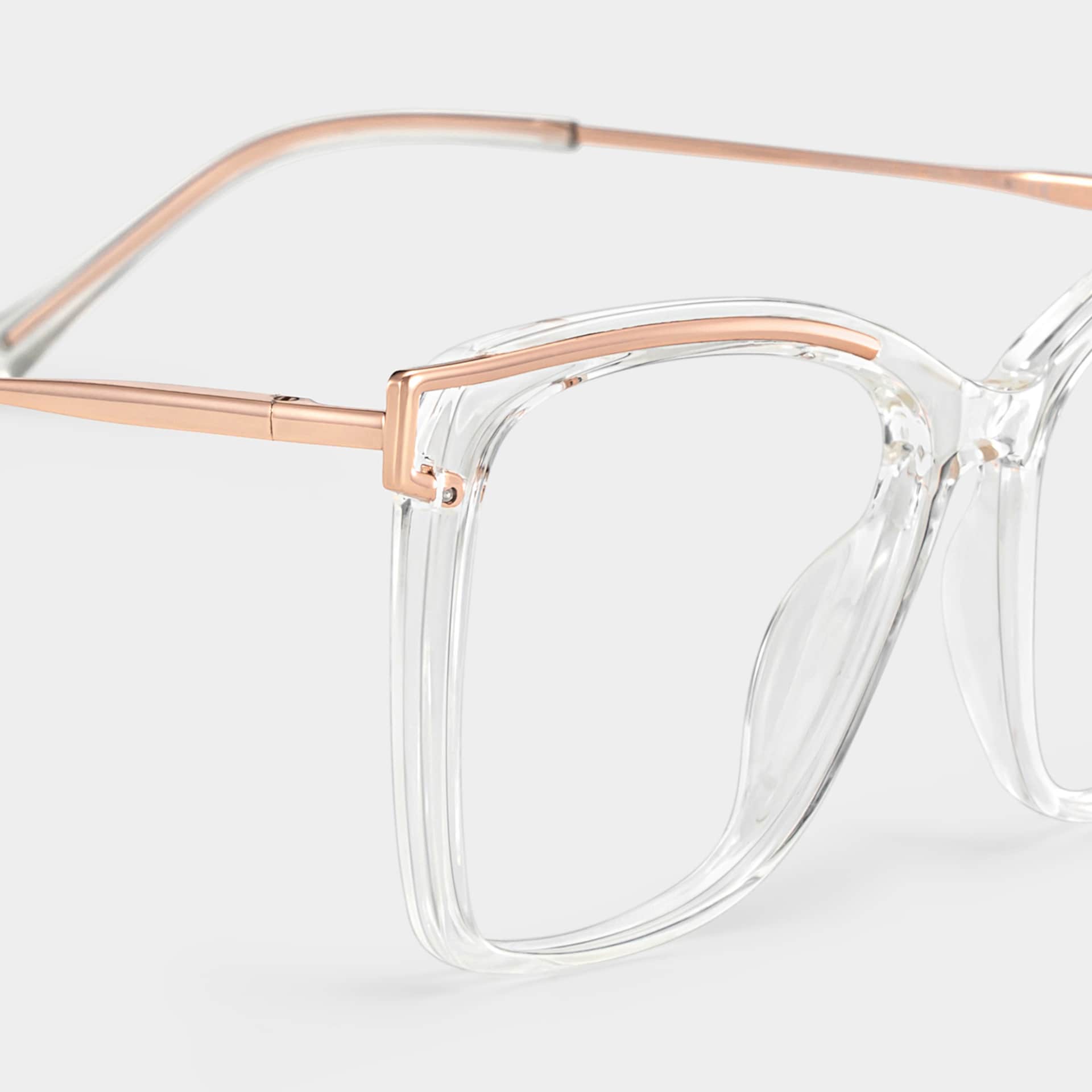 Krystle Square Crystal Frame Glasses | Zeelool Optical7