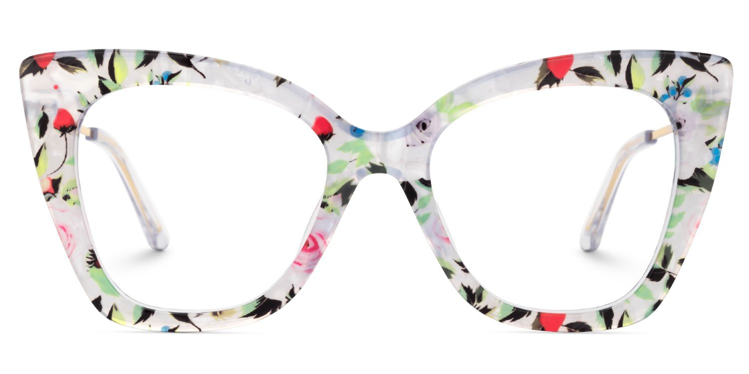 Rivas Designer Eyeglasses in Butterfly Floral Frame0