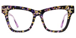 Cara Butterfly Black Glasses0