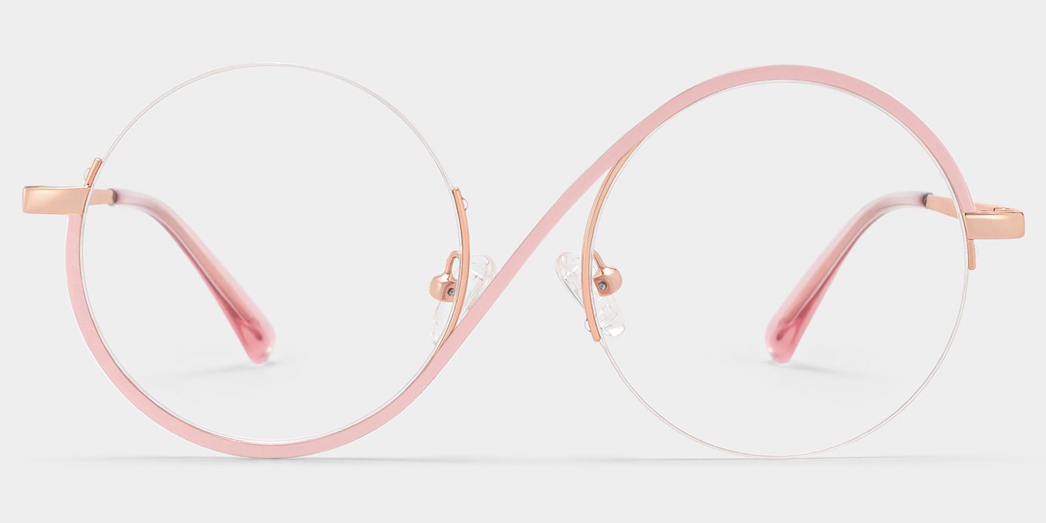 Flozif Round Pink Glasses deals -Zeelool Glasses0