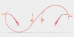 Flozif Round Pink Glasses0