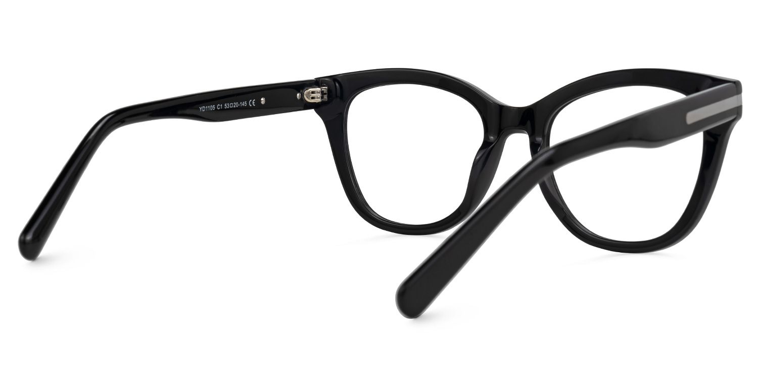 Cateye Kathleen Black Glasses deals -Zeelool Glasses3