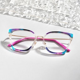 Martins Rectangle Multicolor Glasses0