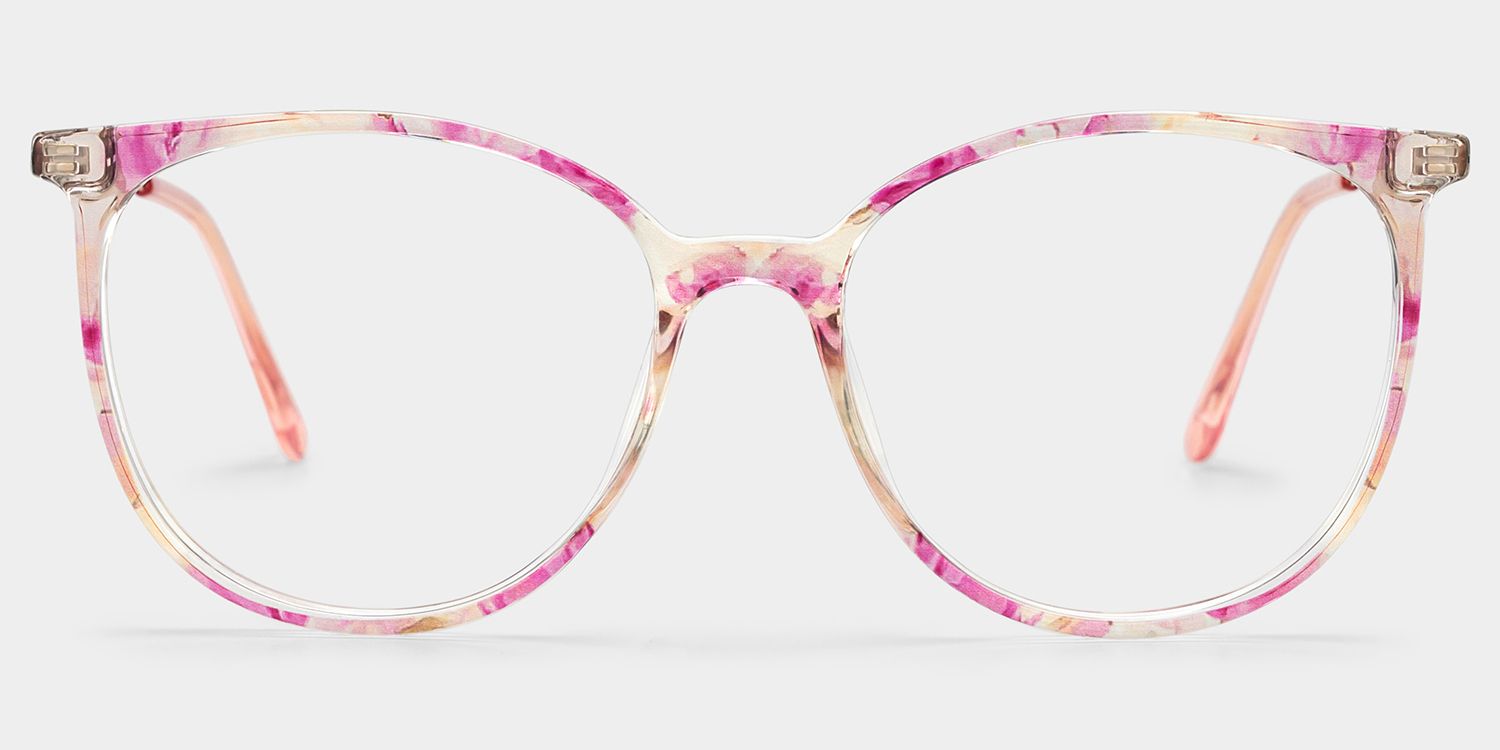 Chanty Petal Pink Round Mixed Glasses for Women | ZEELOOL