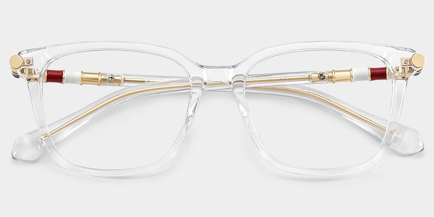 Delilah Square Clear Frame Eyeglasses for Women| ZEELOOL4