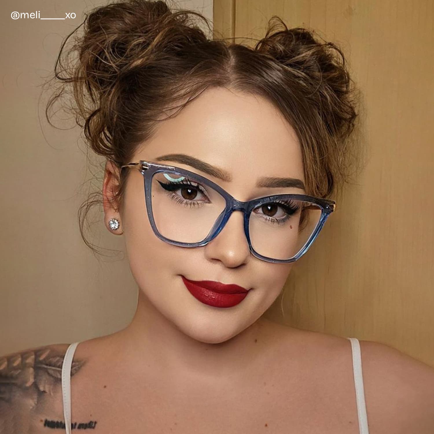 Hilary Butterfly Blue Glasses | Zeelool Glasses