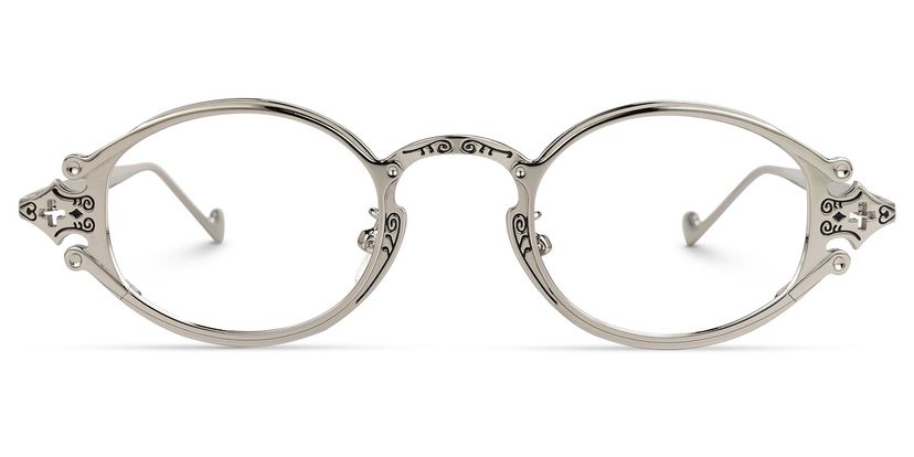 Serena Oval Silver Glasses