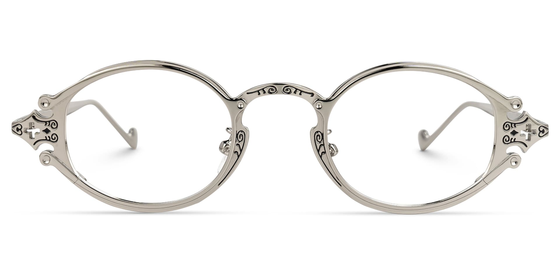 Oval Serena Silver Eyeglasses and Glasses Frames Deals0