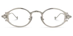 Serena Oval Silver Glasses0