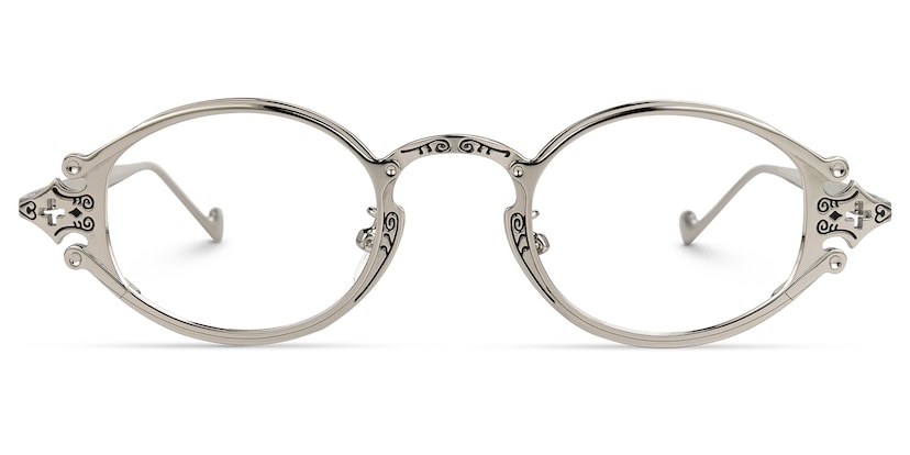 Serena Oval Silver Glasses