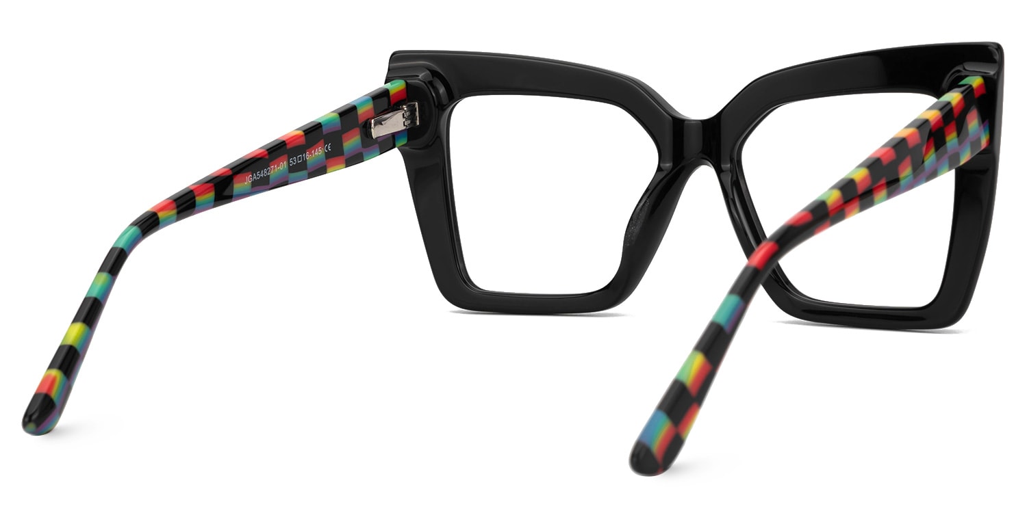 Thiline Square Black Glasses3